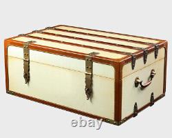 Grand Hotel Travel Trunk Steamer Chest Decorative Wood Collectible Storage Box