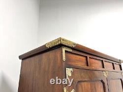 HENREDON Asian Japanese Tansu Campaign Style Extra Large Gentleman's Chest