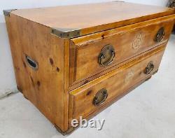 HENREDON Campaign Asian Style Chest Bench TV Table