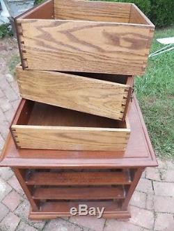 Handmade Solid Mahogany Bedside Chest Nightstand 3 drawer Chippendale Phila