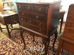 Handsome Hickory Chair Mahogany Queen Anne Silver Chest