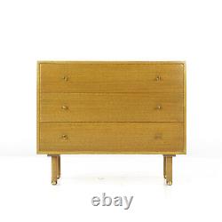 Harvey Probber Mid Century Bleached Mahogany 3 Drawer Chest Pair