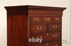 Henkel Harris Chippendale Style Mahogany New Market Tall Chest