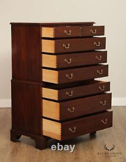 Henkel Harris Chippendale Style Mahogany Tall Chest