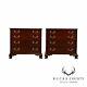 Henkel Harris Chippendale Style Pair Mahogany Bedside Chests (Style # 188)