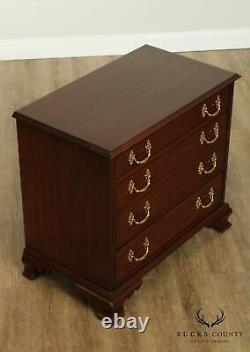 Henkel Harris Chippendale Style Pair Mahogany Bedside Chests (Style # 188)