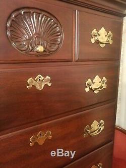 Henkel Harris Highboy Chest with Flame Finial MAHOGANY # 29 (3SEPARATE PIECES)