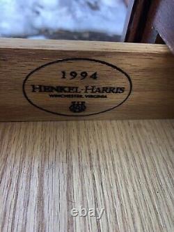 Henkel Harris Mahogany Chippendale Four (4) Drawer Bachelor Chest