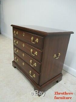 Henkel Harris Mahogany Chippendale Silver Chest End table Night Stand