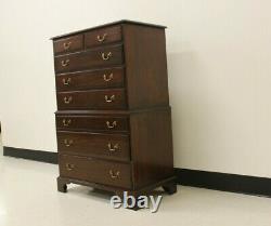 Henkel- Harris Solid Mahogany Chippendale Style Chest On Chest Model #119