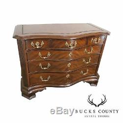 Henredon Anniversary Collection Flame Mahogany Serpentine Chest of Drawers