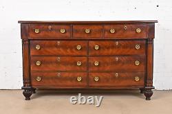 Henredon French Empire Flame Mahogany Dresser or Chest of Drawers