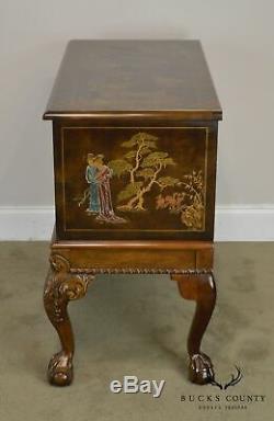 Henredon Rittenhouse Square Mahogany Chinoiserie Ball & Claw Chest on Frame