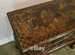 Henredon Rittenhouse Square Mahogany Chinoiserie Ball & Claw Chest on Frame