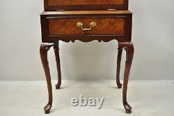 Hickory Chair Co. Mahogany & Burlwood Queen Anne Silverware Silver Chest