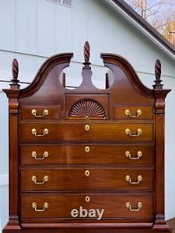 Hickory Chair James River Plantation Chippendale Mahogany High Chest on Chest