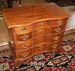 Hickory Mahogany Chippendale Style Block Front Dresser Chest of Drawers