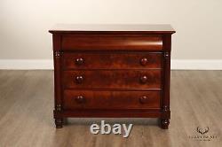 Hickory White Empire Style Flame Mahogany Chest of Drawers