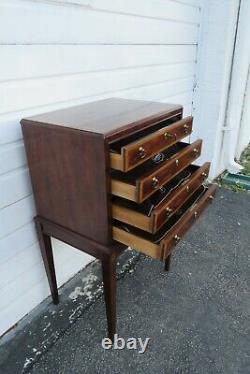 Inlay Mahogany Silver Chest Storage Cabinet Buffet by Thomasville 1776