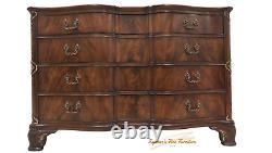 John Widdicomb Flame Mahogany Serpentine 4 Drawer Chest- Refurbished