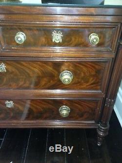 KARGES CHEST Louis XVI HAND CARVED Mahogany solids and flame veneer #315