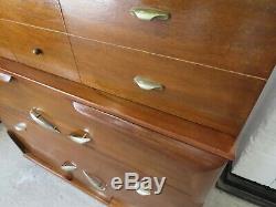 KENT COFFEY BARNSLEY MID CENTURY MAHOGANY TALL DRESSER chest of drawers bureau