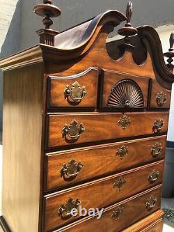 KINDEL Mahogany Queen Anne Style Highboy Chest
