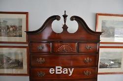 KINDEL Oxford Mahogany Chippendale High Boy Chest