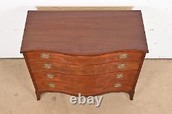 Kindel Furniture Georgian Mahogany Serpentine Front Chest of Drawers