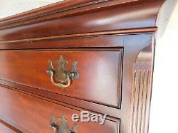 Kindel Mahogany Chippendale Queen Anne Style Highboy Chest