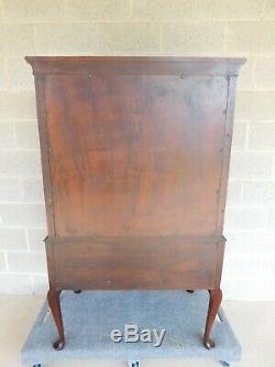 Kindel Mahogany Chippendale Queen Anne Style Highboy Chest