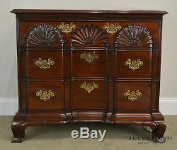 Kindel Townsend Goddard Chippendale Style Mahogany Block Front Chest