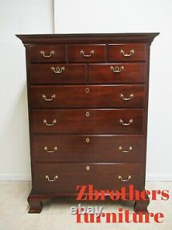 Kindel Winterthur Solid Mahogany Chippendale Dresser Chest Of Drawers