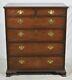 Kittinger Solid Mahogany Tall Chest of Drawers Williamsburg Chippendale Style