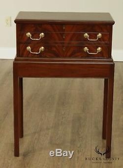 Kittinger Williamsburg Adaptation Mahogany Chippendale Style Silver Chest