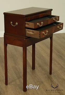 Kittinger Williamsburg Adaptation Mahogany Chippendale Style Silver Chest