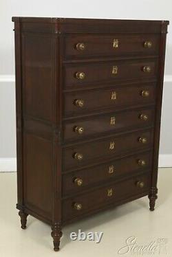 L54692EC KARGES French Louis XVI Style 7 Drawer Mahogany High Chest