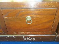 LAST LISTING! Antique Solid Mahogany Tansu 3 Piece Chest Cabinet