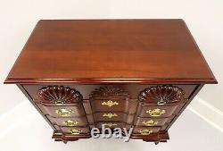 LINK-TAYLOR Solid Heirloom Mahogany Chippendale Block Front Goddard Chest (Rare)