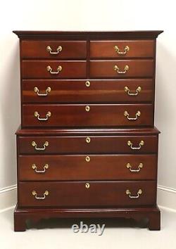 LINK-TAYLOR Solid Heirloom Mahogany Chippendale Chest on Chest
