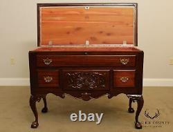 Lane Vintage 1940's Mahogany Chippendale Low-Boy Style Ball & Claw Cedar Chest