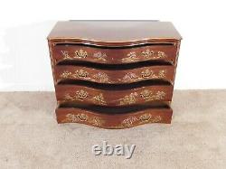 Large BAKER Historic Charleston Chinoiserie Decorated Serpentine Chest Dresser