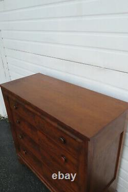 Late 1800s Empire Flame Mahogany Chest of Drawers 1303