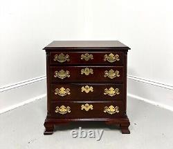 Late 20th Century Mahogany Chippendale Chairside Chest with Fluted Columns