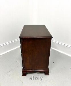 Late 20th Century Mahogany Chippendale Chairside Chest with Fluted Columns