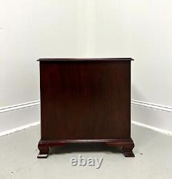 Late 20th Century Mahogany Chippendale Chairside Chest with Fluted Columns