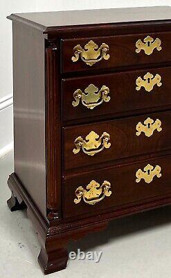 Late 20th Century Mahogany Chippendale Chairside Chest with Fluted Columns