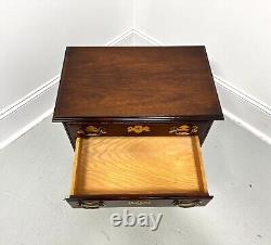 Late 20th Century Mahogany Chippendale Chairside Chest with Fluted Columns