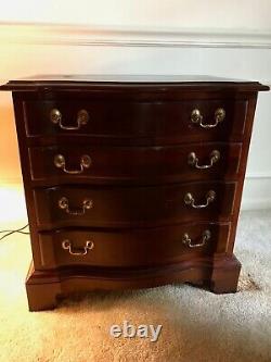 Link Taylor Mahogany Dark Brown Four Drawer Serpentine Table/Chest
