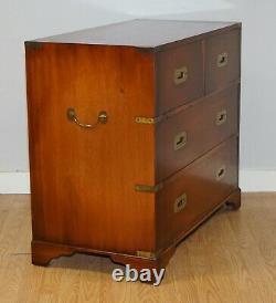 Lovely Vintage Militarty Campaign Chest Of Drawers